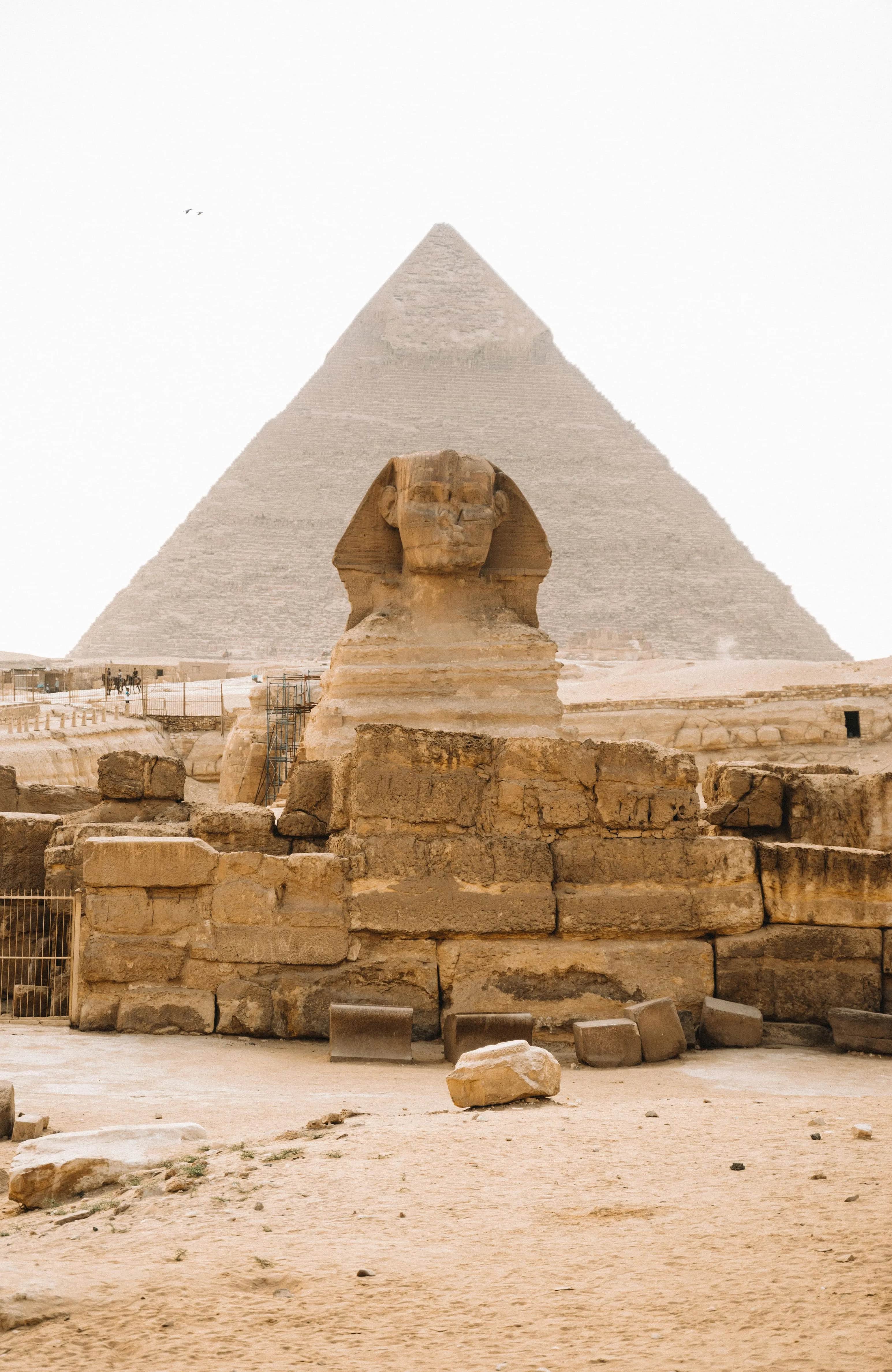 Ancient Egyptian temple columns in Luxor